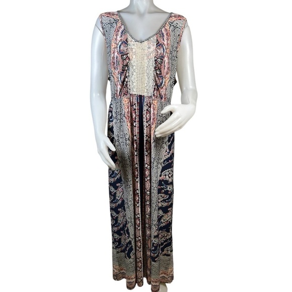 ONE WORLD Dresses & Skirts - NWT One World Live & Let Live Womens Boho Sleeveless Dress Size XXL flower print